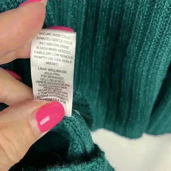 Made With Love Womens Cardigan Forest Green 2X V-Neck Zip Ribbed Wide Cuffs NWT - Picture 10 of 13